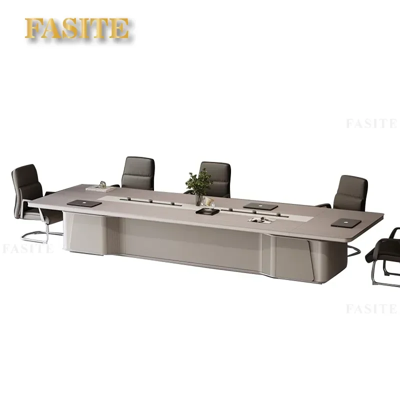 For Conference Table Simple Modern Large Rectangular Commercial Business Negotiation Desk with Chairs Long Meeting Room