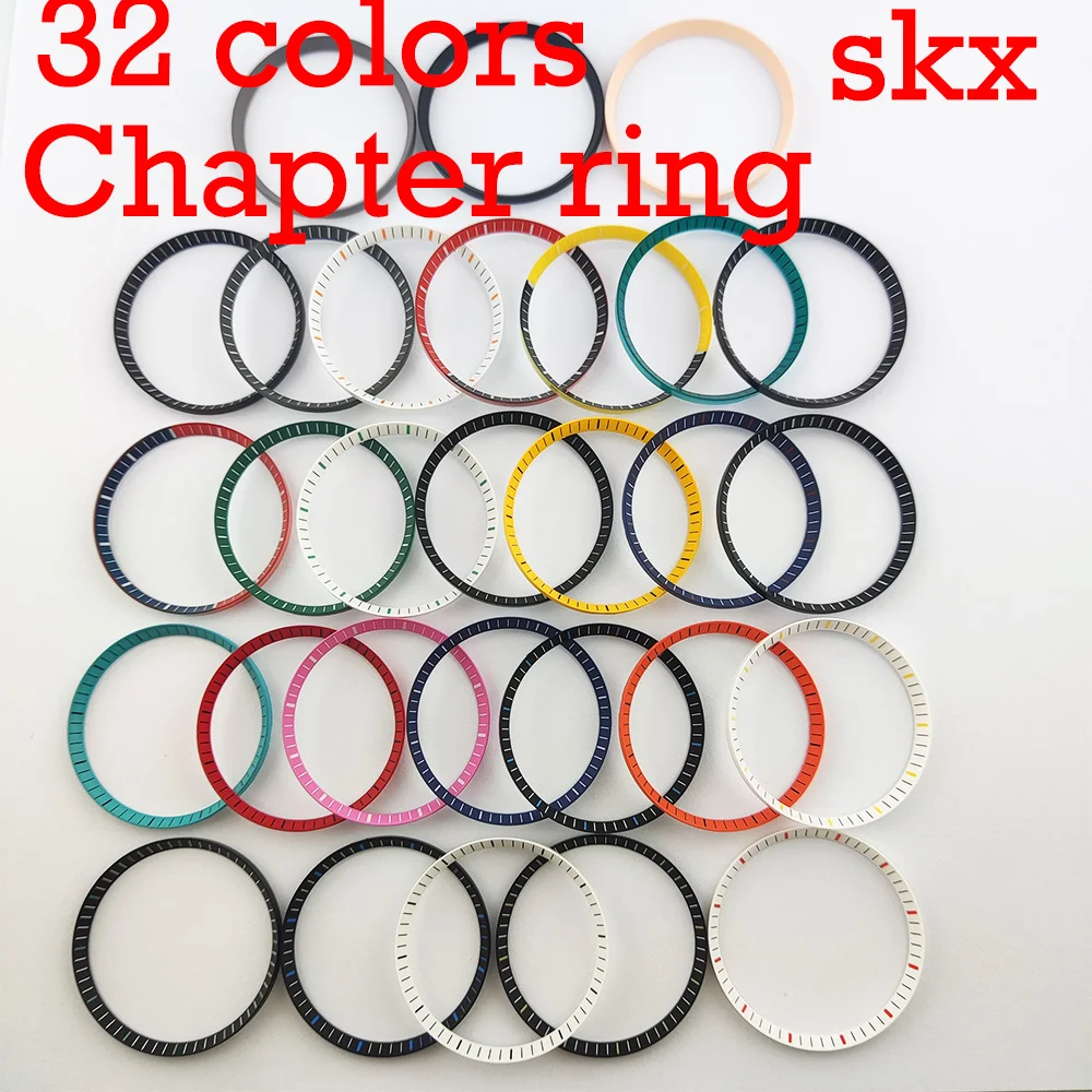 SKX007 30.5mm Replace Chapter Ring Fits Seiko SKX009 SRPD Watch Cases Plasticsr Inner Ring NH35 NH36 Watch Case Refit Parts