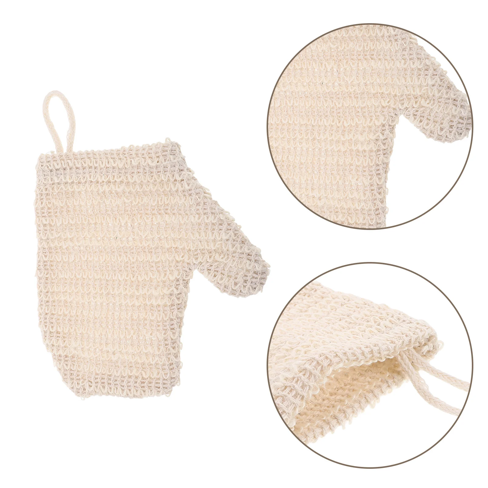 

2Pcs Body Scrub Gloves Cotton Linen Reusable Shower Bath Mittens Dual Sided Exfoliating Gloves for Gentle Deep Clean Spa