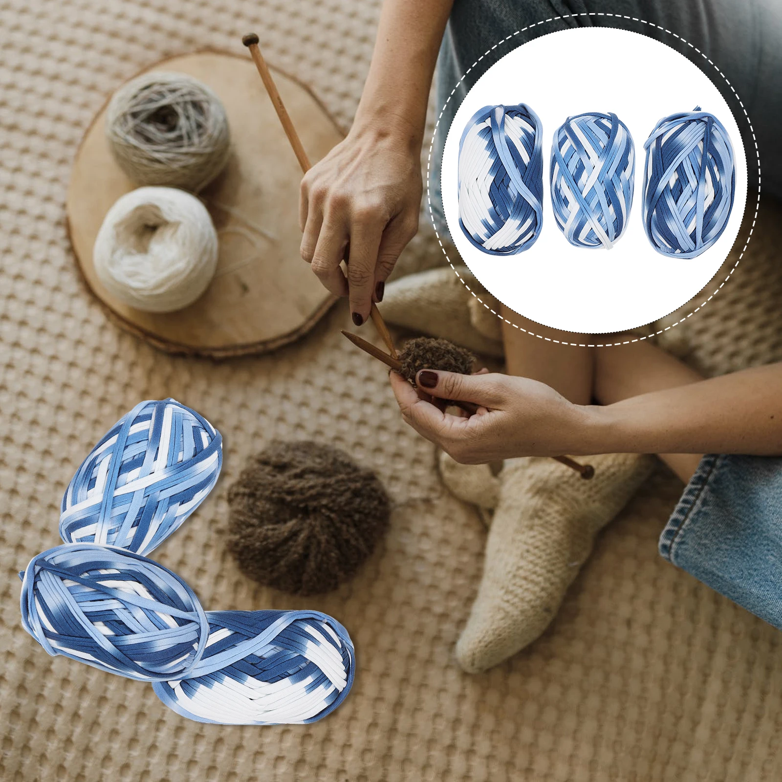 

3pcs Thickened Super Soft Colored Cotton Yarn For Knitting Hats Scarves Gloves Shawls Durable Washable Handmade Crafts