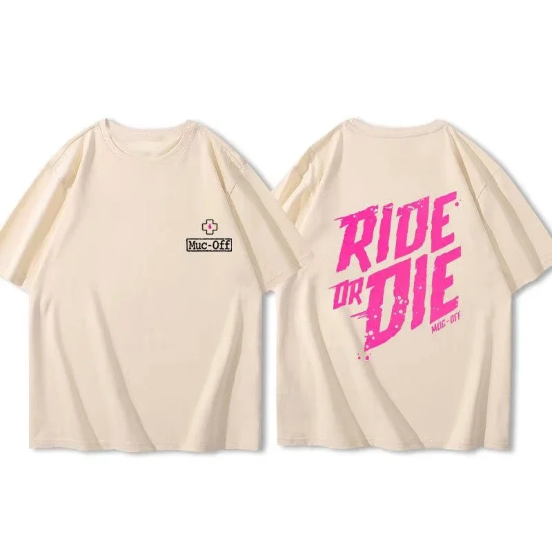 تي شيرت قطني مطبوع عليه ركوب أو يموت لعام 2025 تي شيرت أنيق من علامة تجارية فاخرة Y2k ملابس علوية للرجال والنساء أساسيات الصيف 2023 تي شيرت رائع جديد عتيق