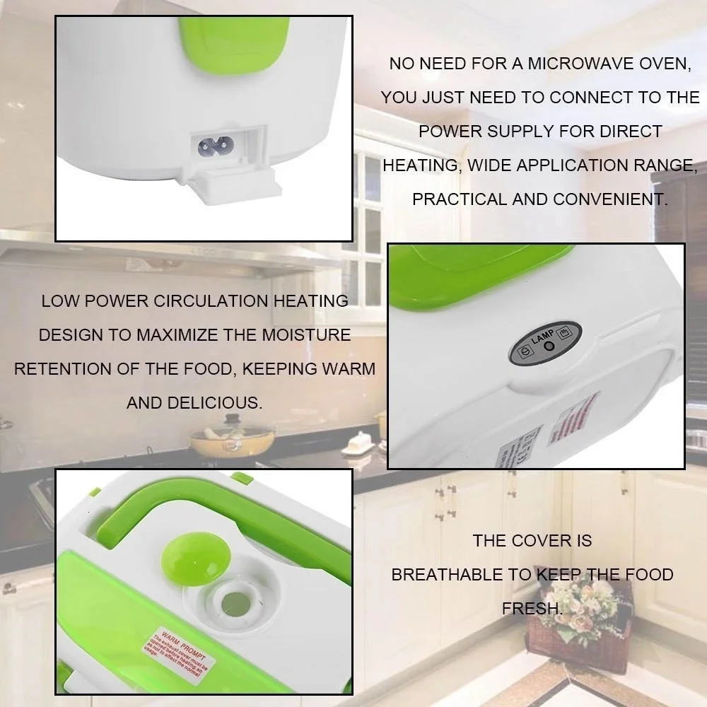 1Pcs US/EU Plug 40W Electric Lunch Box Food Container Portable Heating Food Warmer Container