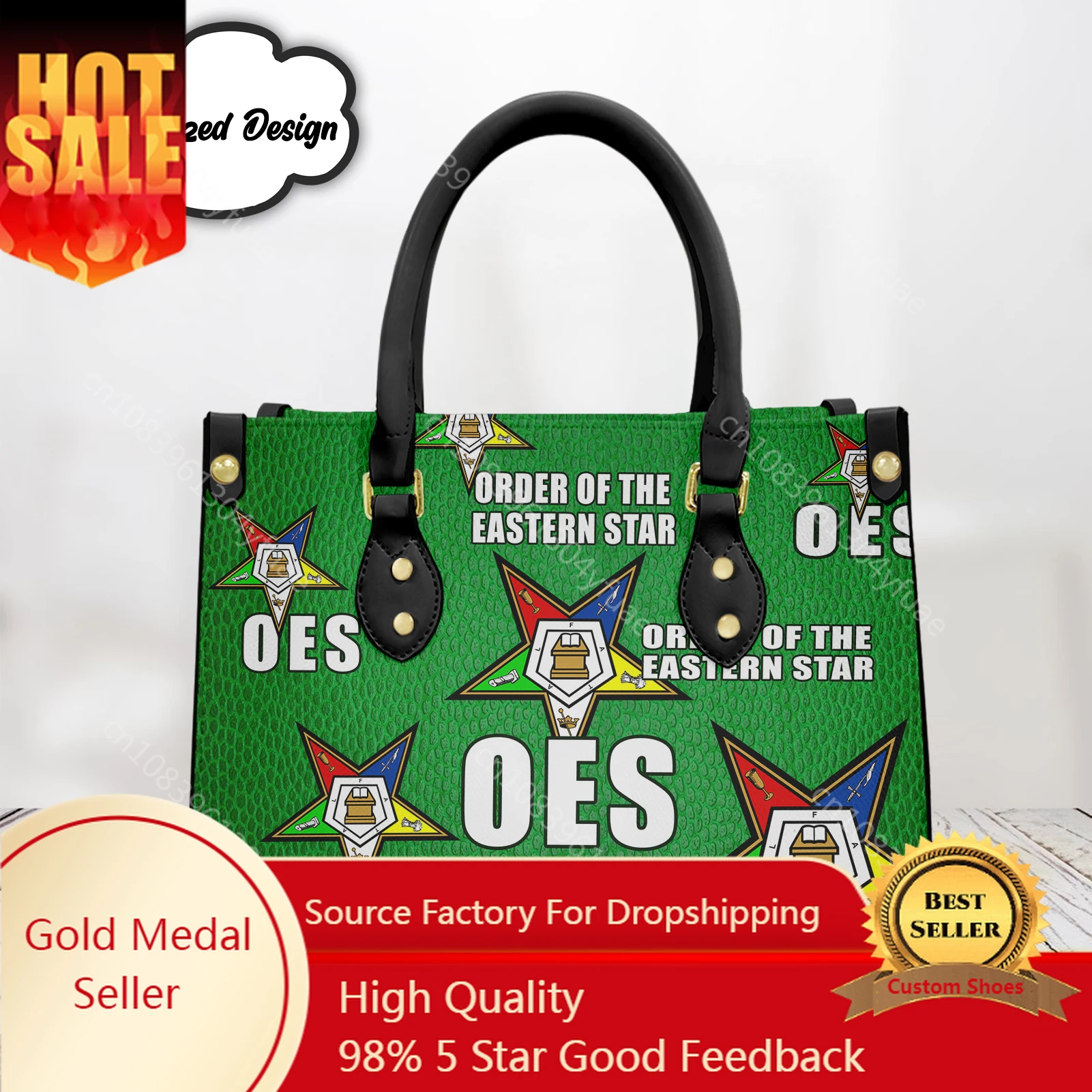 New Trend OES Sisterhood Print Crossing Handbags for Women Female Eastern Star Ladies Casual Totes Bag Handbag Bolsas Femininas