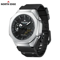 NORTH EDGE MERCURY Reloj digital militar para hombre Cronómetro Resistente al agua 50 M Relojes deportivos Hora mundial