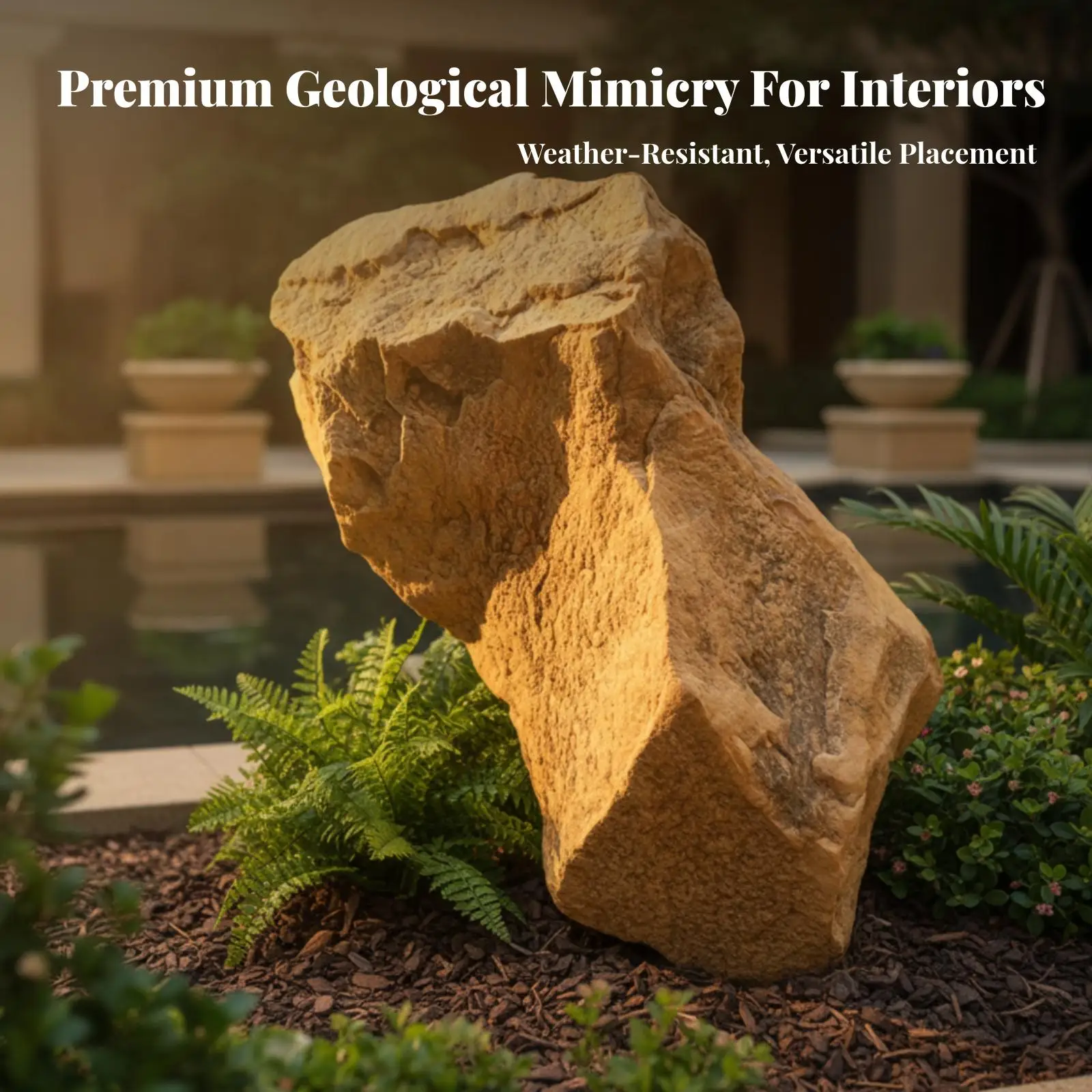 Decorative Landscape Rock | Looking Irregular Contours, Realistic Textured Surface, Artificial Landscape Rock, for Courtyard
