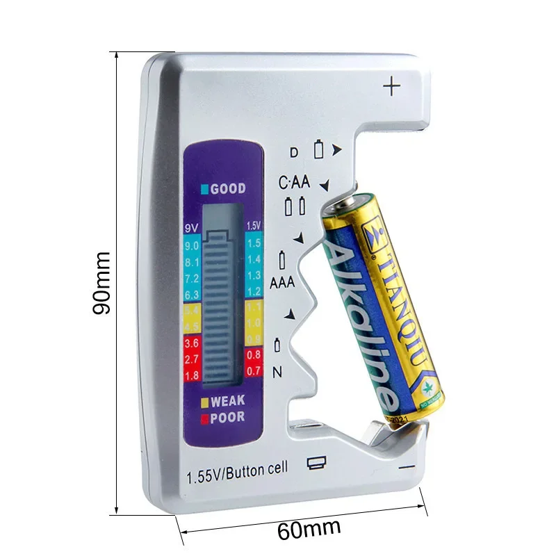 Imagem -03 - Digital Lithium Battery Capacidade Tester Checkered Load Analyzer Display Check Aaa aa Botão Célula Teste de Tensão Universal