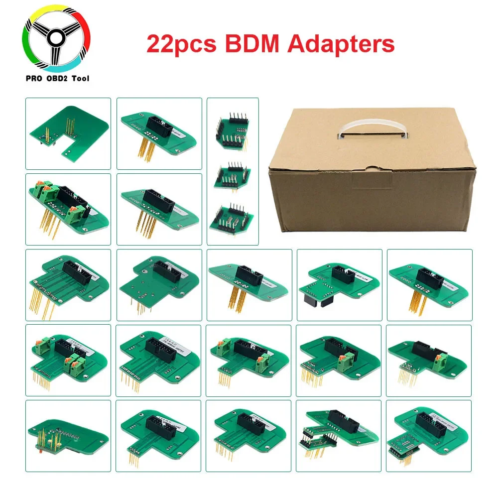 22pcs BDM Adapters Full Set BDM Frame  KTAG KESS FGTECH BDM100 Probe Adapters  ECU RAMP Chip Tuning Tool 22pcs adapter