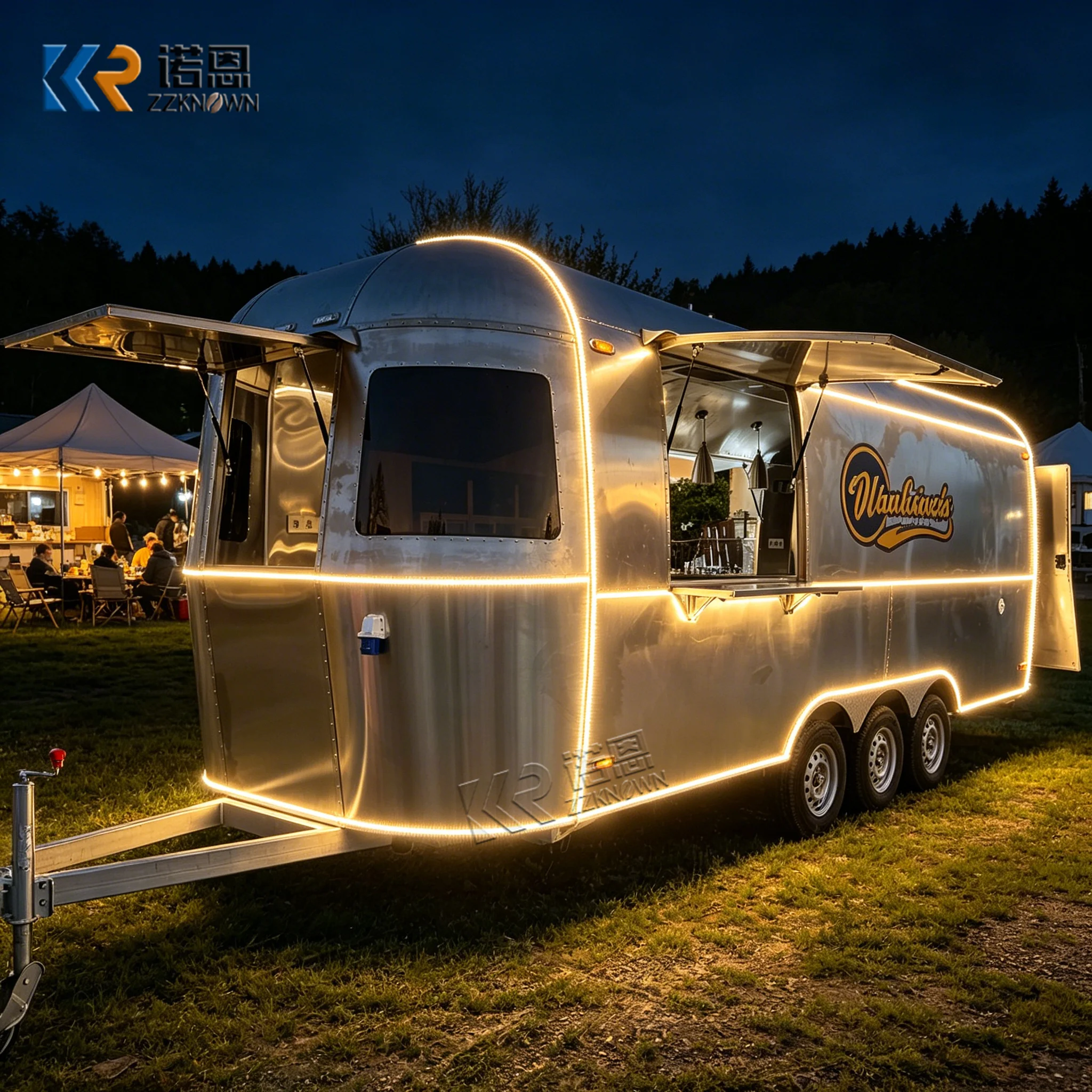 Street Food Truck Mobile Coffee  Hot Dog Ice Cream Trailer USA Customized Food Trailer Truck With Professional Kitchen Setup