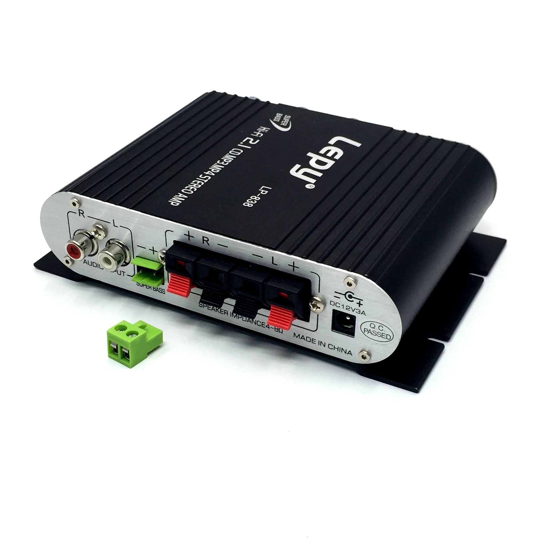 LP-838 HIFI Amplifier Channel 2.1 Stereo Audio Sound Amp Bass Trebl 12V-14V Power Amplifier For Home Car Theater Sound System
