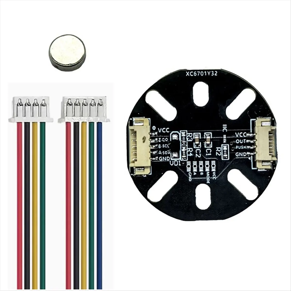 A99X MT6701 Magnetic Encoder 14bit High IIC+AB1024 Supports IIC//PWM/da Communication for Brushless Motor