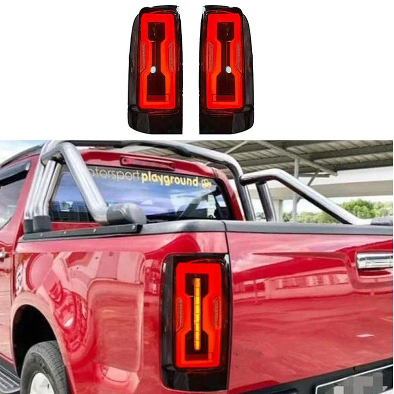 Tail Lights LED Tail Lamp DRL Signal Brake Reverse Auto Accessories For Chevrolet Colorado 2012-2021 Smoky black Taillight