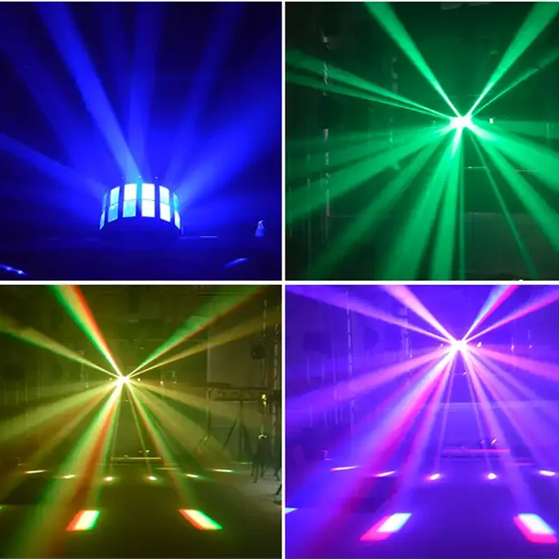 Double-Layer LED Butterfly Light, Full Color, KTV, Bar, Clube, Palco, Disco, Efeito