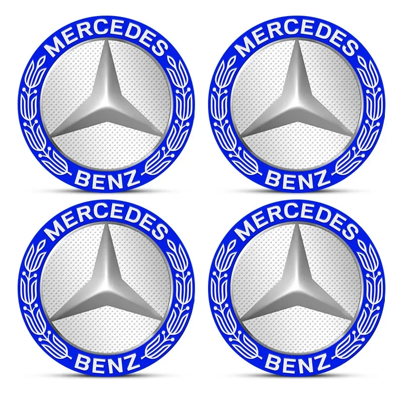 4Pcs 56mm Car Tyre Wheel Center Hub Cap Badge Sticker Accessories For Mercedes benz AMG W211 W213 W204 W203 W212 W211 W124 W210