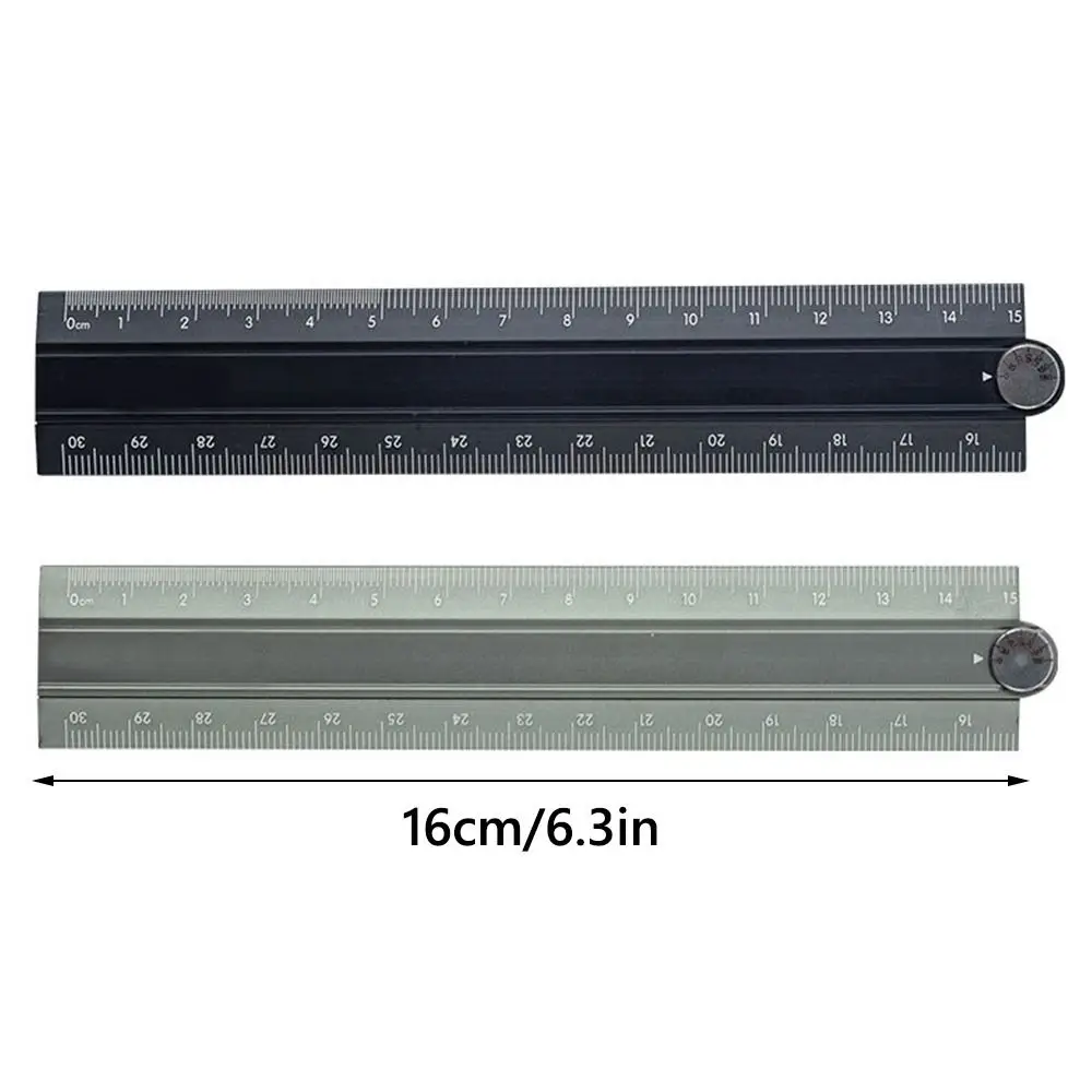 30cm Folding Ruler Drawing Measuirng Tool Aluminum Alloy Straight Ruler Multifunctional Metal Ruler School Office Supplies
