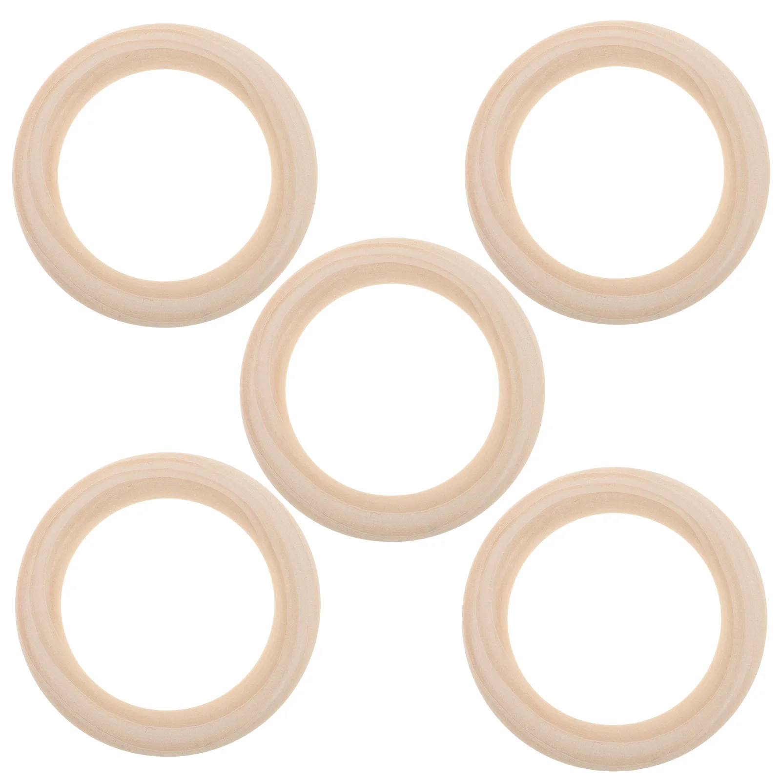 

5Pcs Unfinished Natural Wooden Rings 100mm Solid Wood Circles Large for Macrame Pendant Connectors Crafts Macrame Hoop Wood