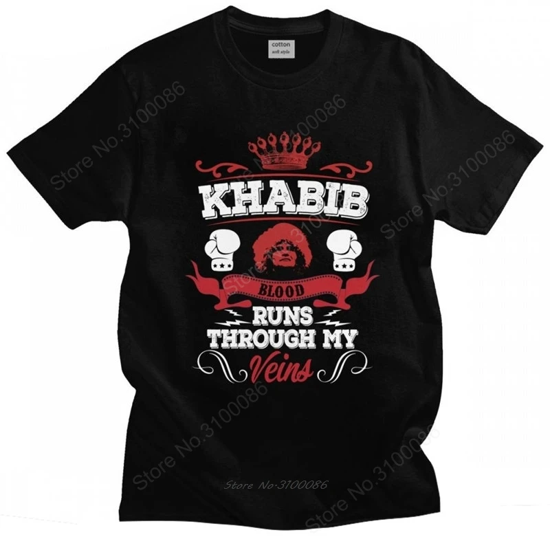 Fashion Men Khabib Nurmagomedov Tshirt Short Sleeve Cotton T-shirt Round Neck Print Casual Tee Shirt