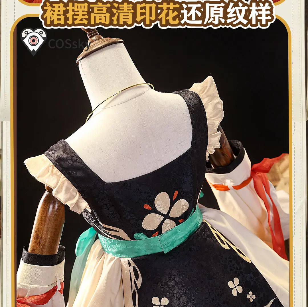 Disfraz de Cosplay de Identity Ⅴ, Vestido Estilo Chino Dulce de la Pequeña Alice Derose, Collar, Calcetines, Uniforme Lolita para Halloween