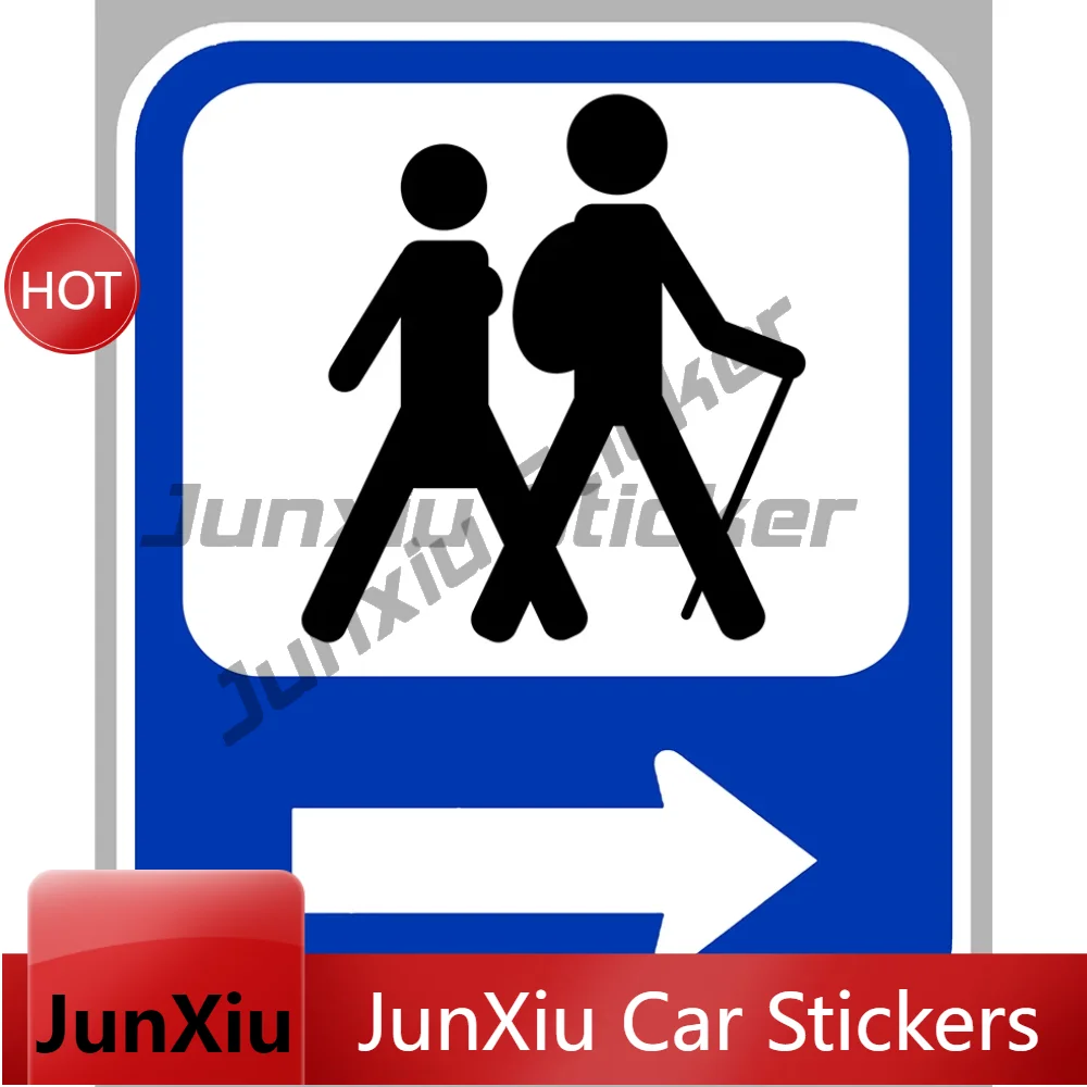 Hiking Trail Right Camping Classic Decal Weather Resistant For Caravan Body Reflective Silver Vinyl Vehicle Sticker