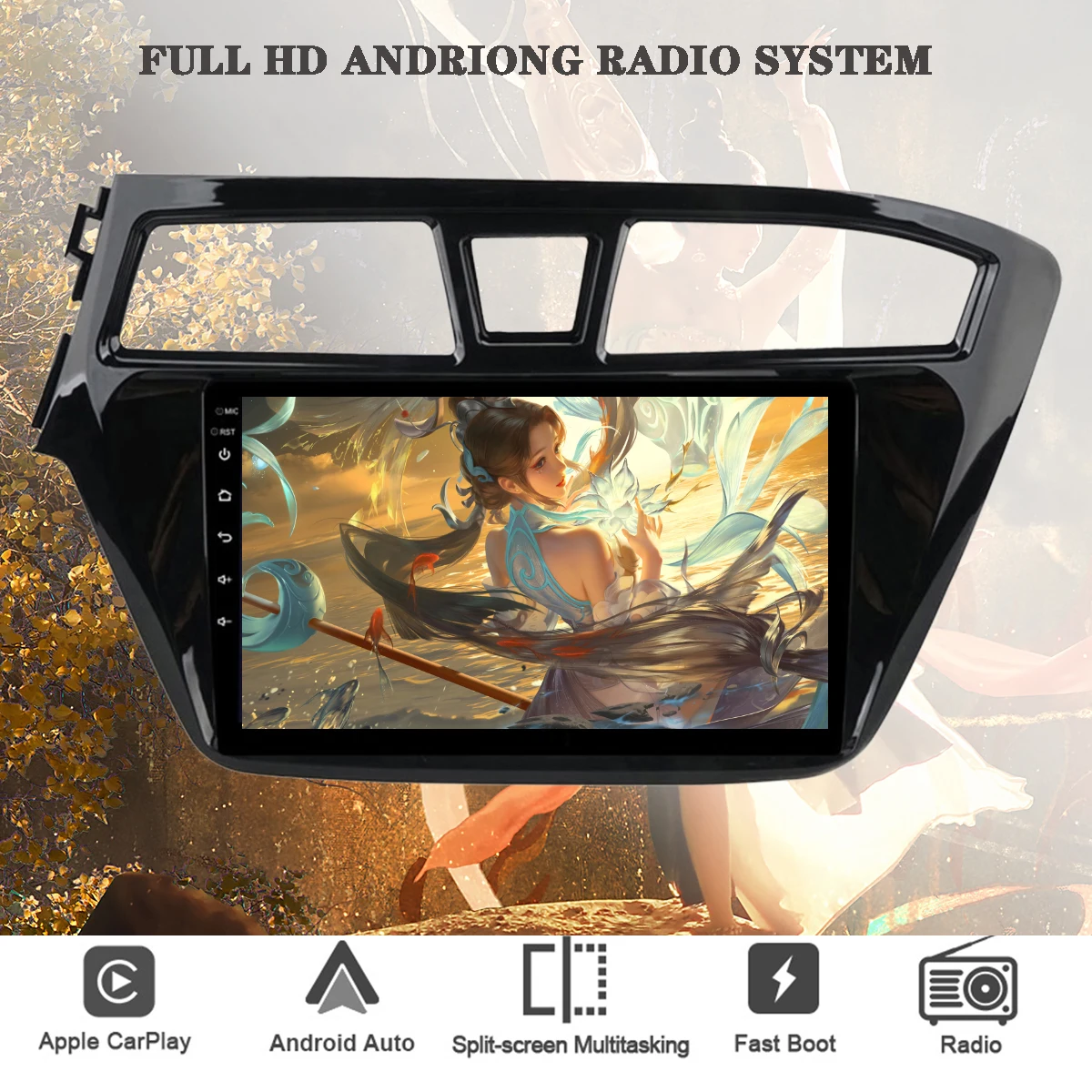 2 DIN Android 13 Car Multimedia Player For Hyundai I20 2015 2016 2017 2018 GPS Navigation Stereo Car Radio DVD Player Video HU