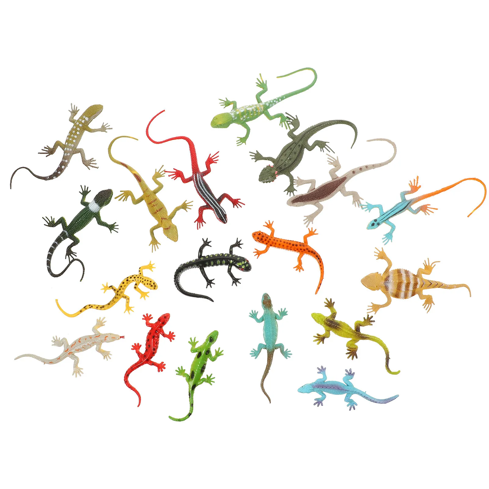

18Pcs Plastic Lizard Figures Realistic Simulation Lizard Decor Lifelike Animal Statue for Garden Bonsai Animal Figurine