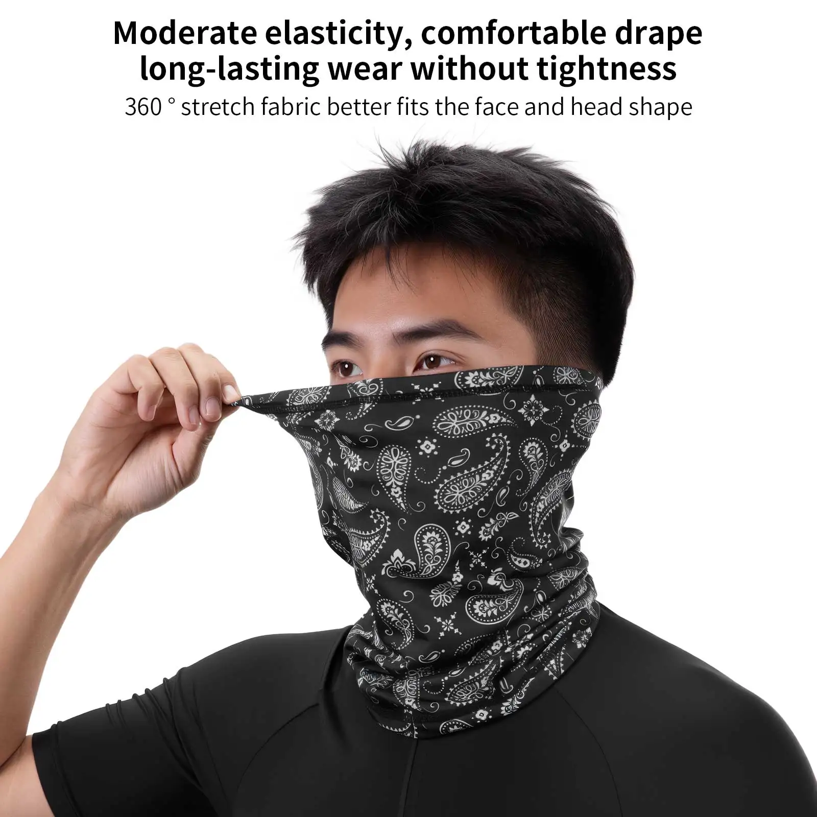 TOSUOD Ice Silk Cycling Face Mask Quick Dry Breathable Neck Cover Scarf Sunscreen Cooling Face Cover