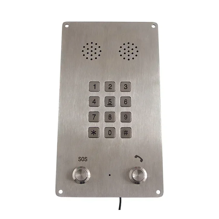 Rugged VoIP Hot Sell Vandal Full Keypad Handsfree Wall-mounted Jail Emergency Telephone Intercom for Elevator