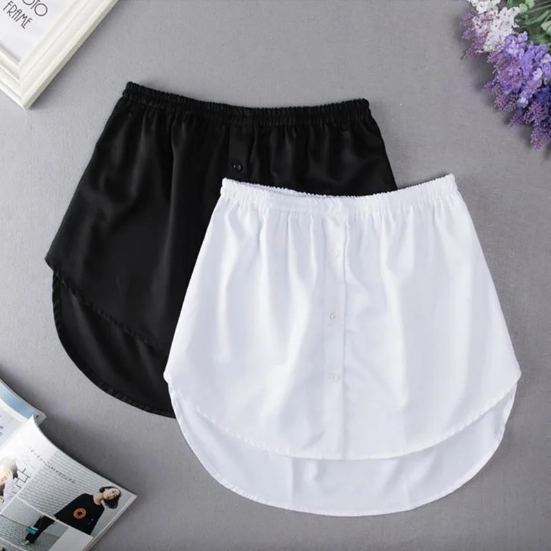 Detachable Underskirt for Women, Fake Shirt, Irregular Skirt, Tail Blouse Hem, Cotton Extender, Mini Skirt, 6 Sizes