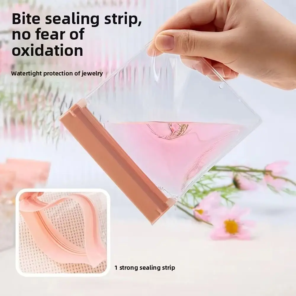 5Pcs Multifunctional Transparent Jewelry Zip Lock Bags Self Sealing Frosted Jewelry Pouch Waterproof Jewelry Packaging