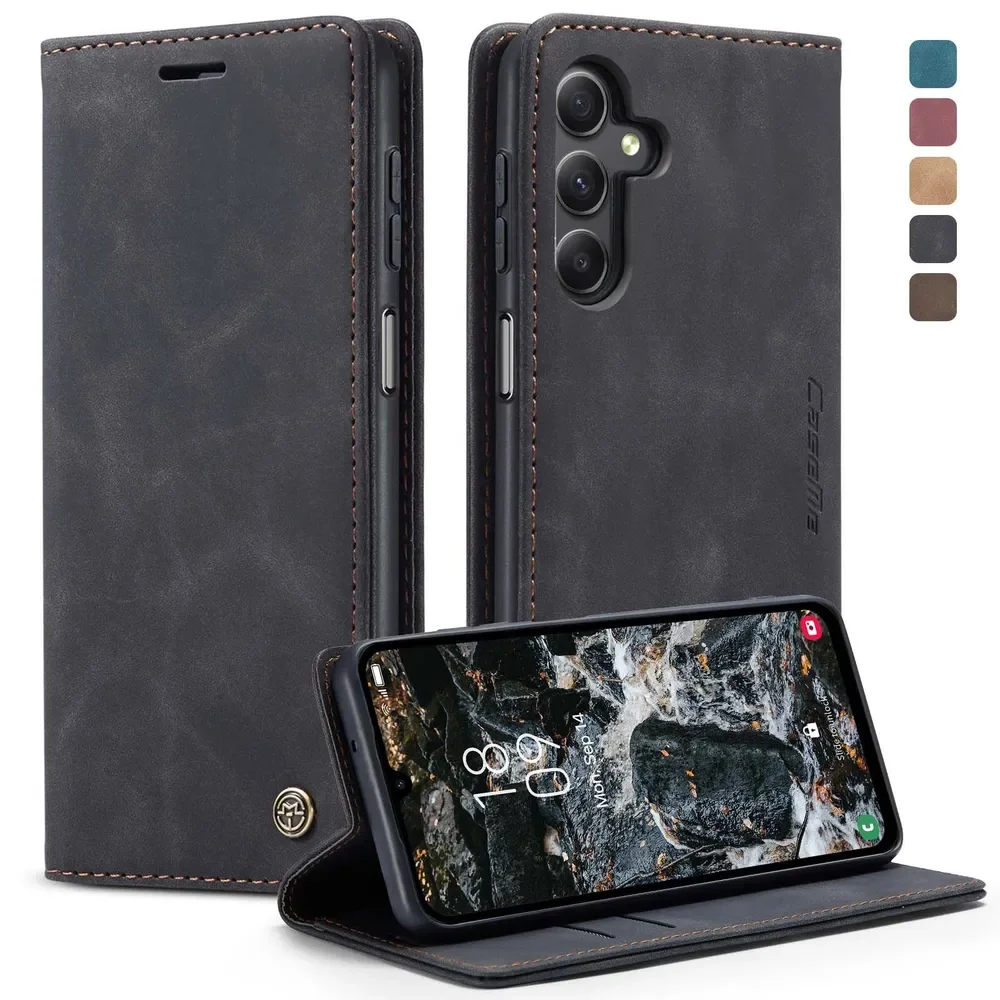 

Leather Wallet Flip Case Foldable Protective Cover Suitable for Samsung Galaxy A25 5G Shockproof
