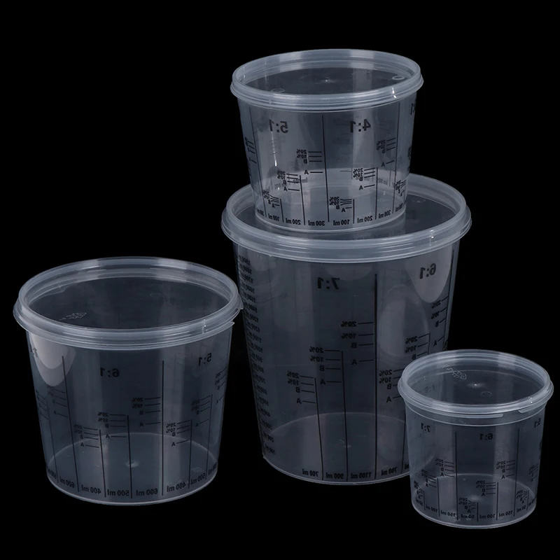 

НОВЫЙ пластиковый стакан для смешивания краски из полипропилена, прочный, с крышкой