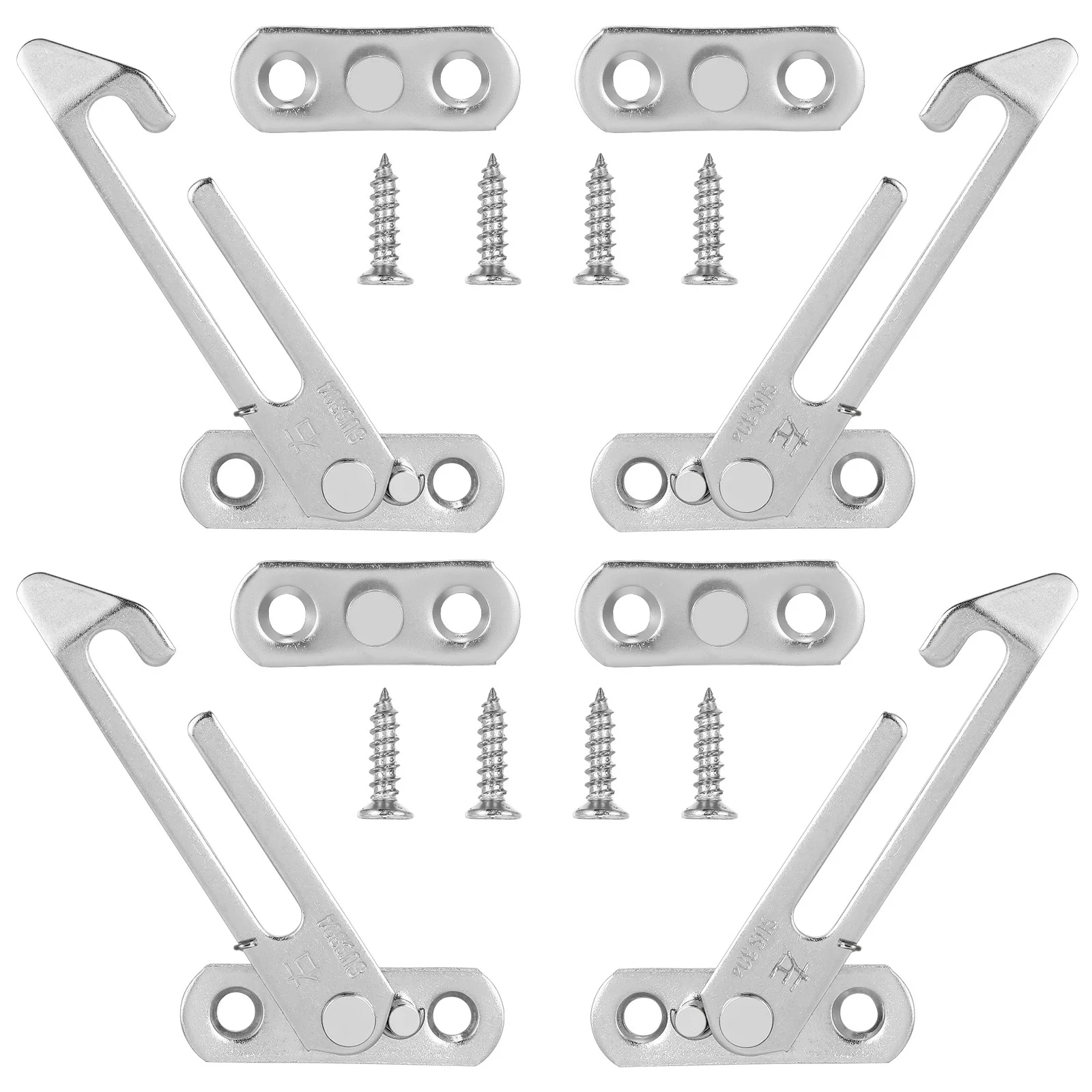 4Pcs Window Stopper Lock Safety Catch Stainless Steel Concealed Restrictor Lock Window Opening Angle Restrictor