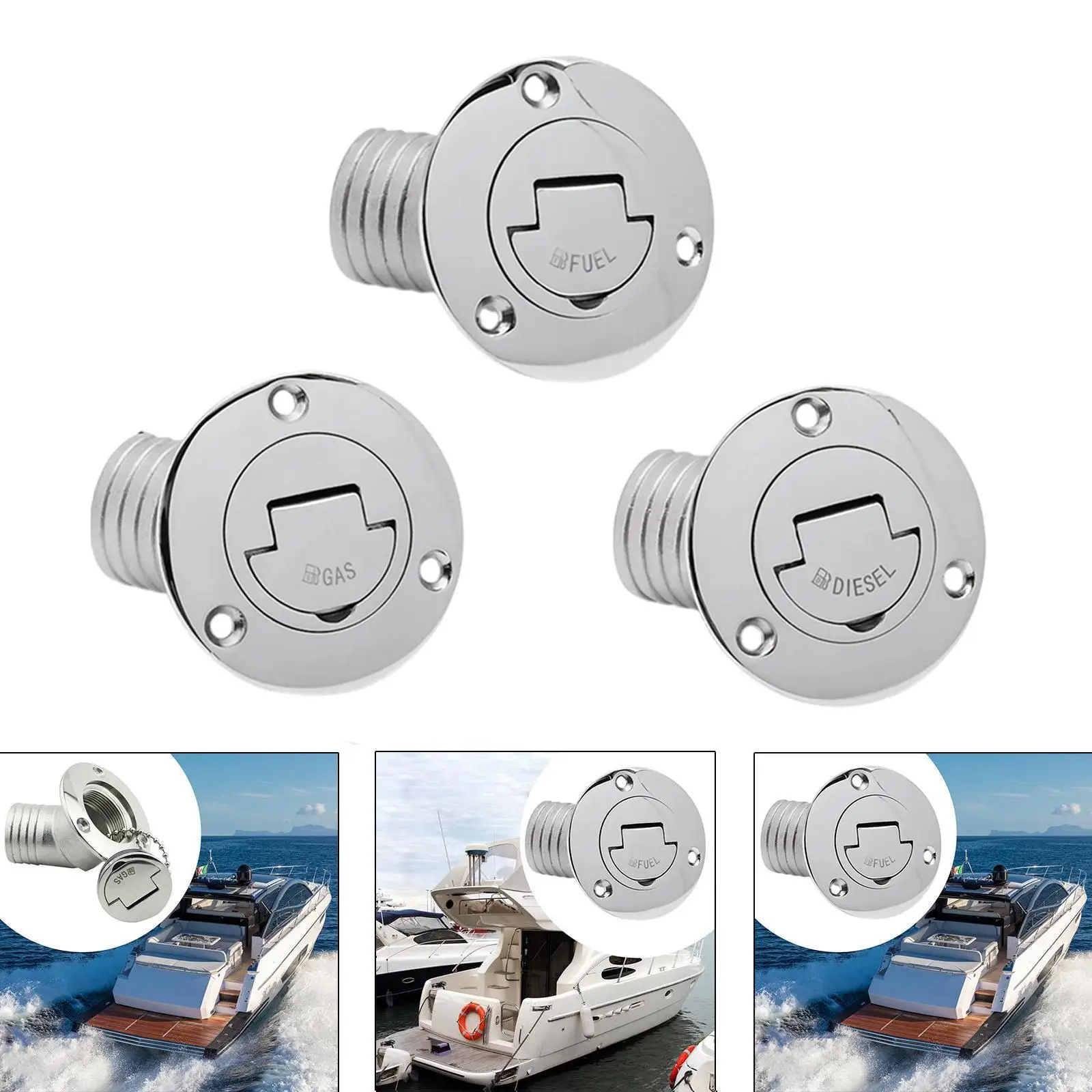 

Крышка заливной горловины лодки из нержавеющей стали, износостойкий морской аксессуар для прицепа для яхты, автофургона