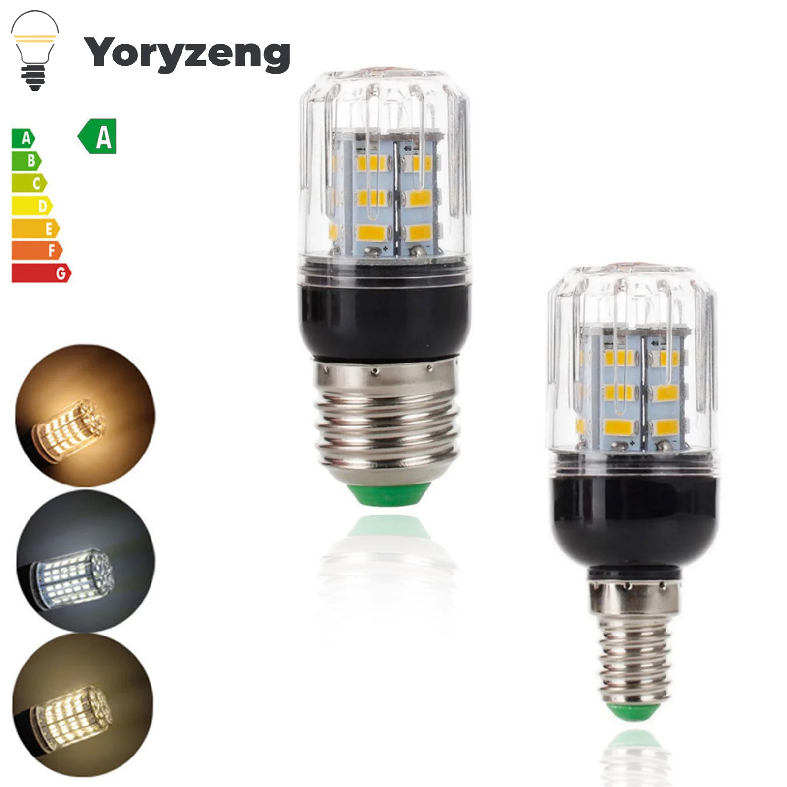 2 Stuks 7W E27 E14 E12 Led Lamp 5730 Smd 110V 220V Dc 12V 24V E26 27Leds 7W Maïs Lamp Kerst Kroonluchter Kaars Home Lighti