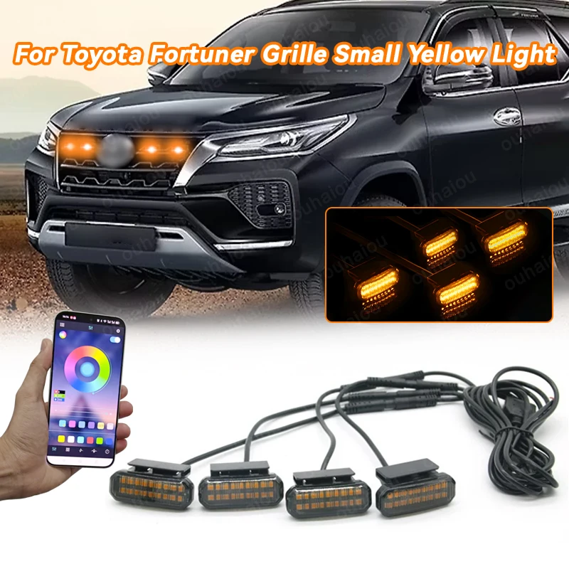 

LED Front Grille Light For Toyota Fortuner Car Daytime Running Light Wheel Eyebrow Lamp For Pickup Offroad 12V