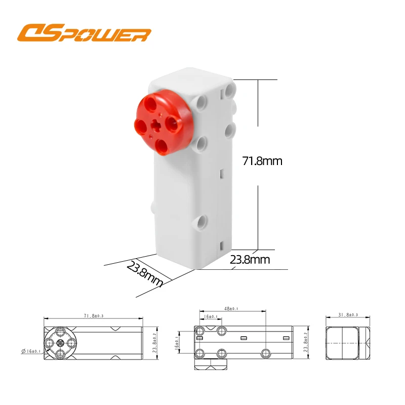 Dspower E025A 3KG 大トルク ビルディングブロック サーボクラッチ L字型シリアルポート 高精度閉ループモーター RCロボット用