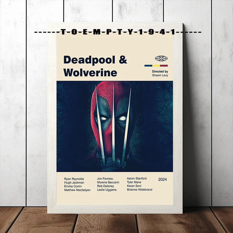 D-Deadpool i Wolverine plakat na płótnie wydruki Superheros plakat artystyczny obraz ścienny gabinet estetyczna sztuka naklejki ścienne prezent