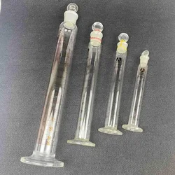 5ml/10ml/25ml/50ml/100ml/250ml/500ml/1000ml Glass Measuring Cylinder With Plug Stopper Graduated Lab Laboratory