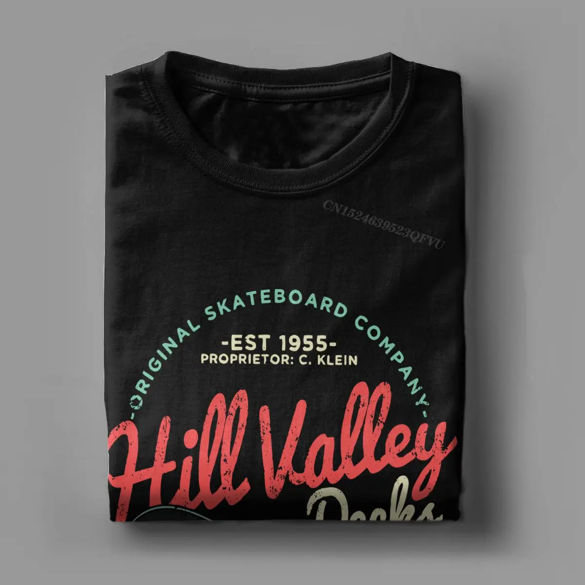 Hill Valley Skateboard Men\'s Tshirt Back To The Future BTTF Tees Harajuku Crew Neck Tee Shirt Cotton Aesthetic Camisas Clothes