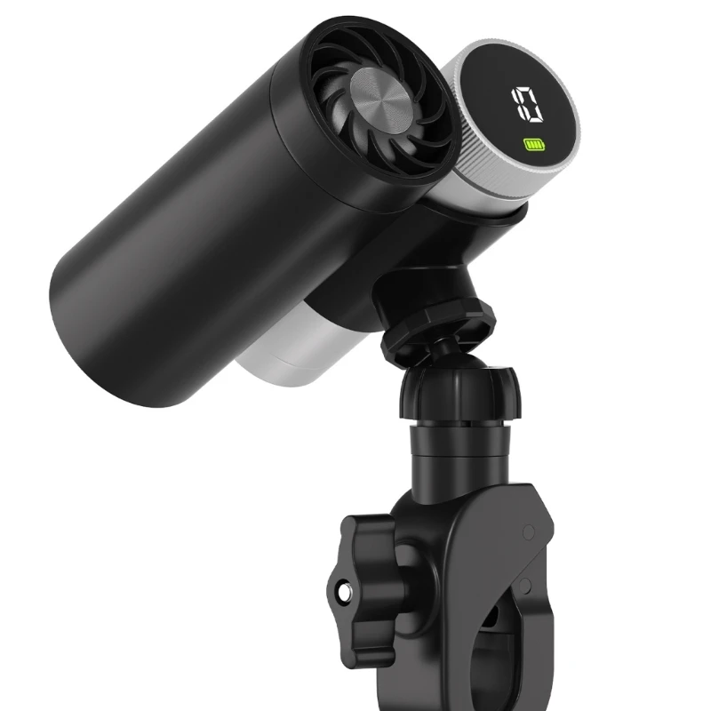 Hand-Frees Cooling Mount for Shark Fan,Clip-On Holder for 1.5-4.2Cm Bar
