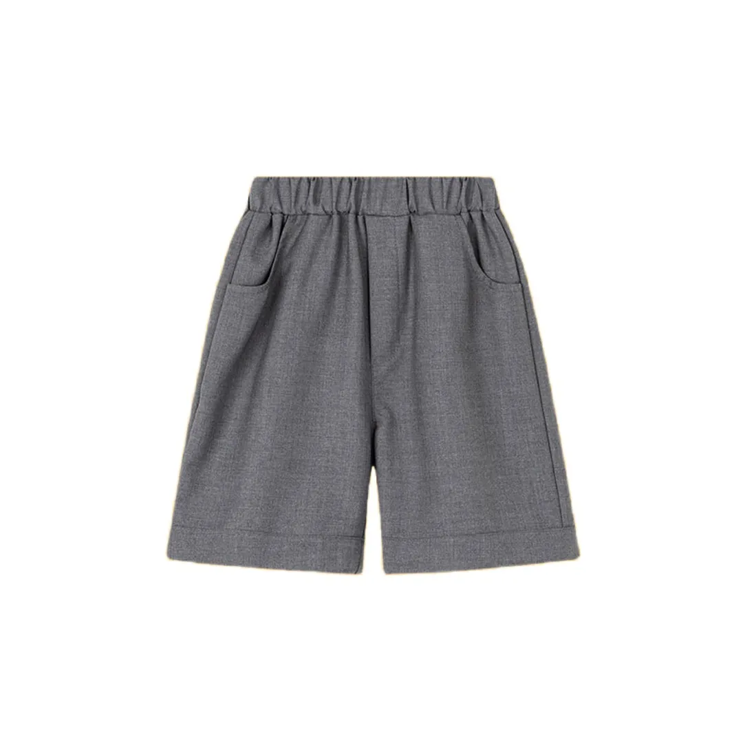 الصبي ملابس رسمية السراويل السراويل السراويل حجم 110-170 بلون رمادي أزرق أسود أبيض أحمر السراويل المدرسية الأطفال سراويل قصيرة #2