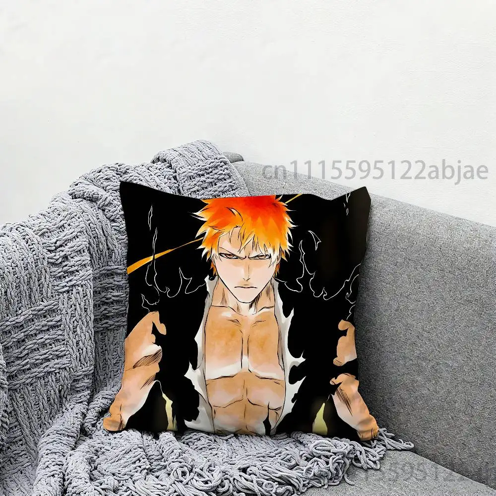 I-Ichigo kurosaki Throw Pillow Case 40x40cm Decoration DIY Square Chair Pillowcase Pad Cover