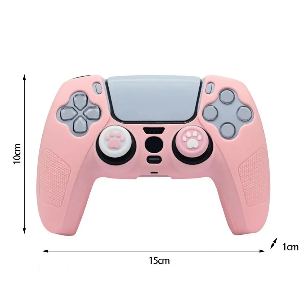 Cute  Thumb Stick Grip Cover Washable Great Friction Gamepad Silicone Case Dustproof Easy Installation Controller Case