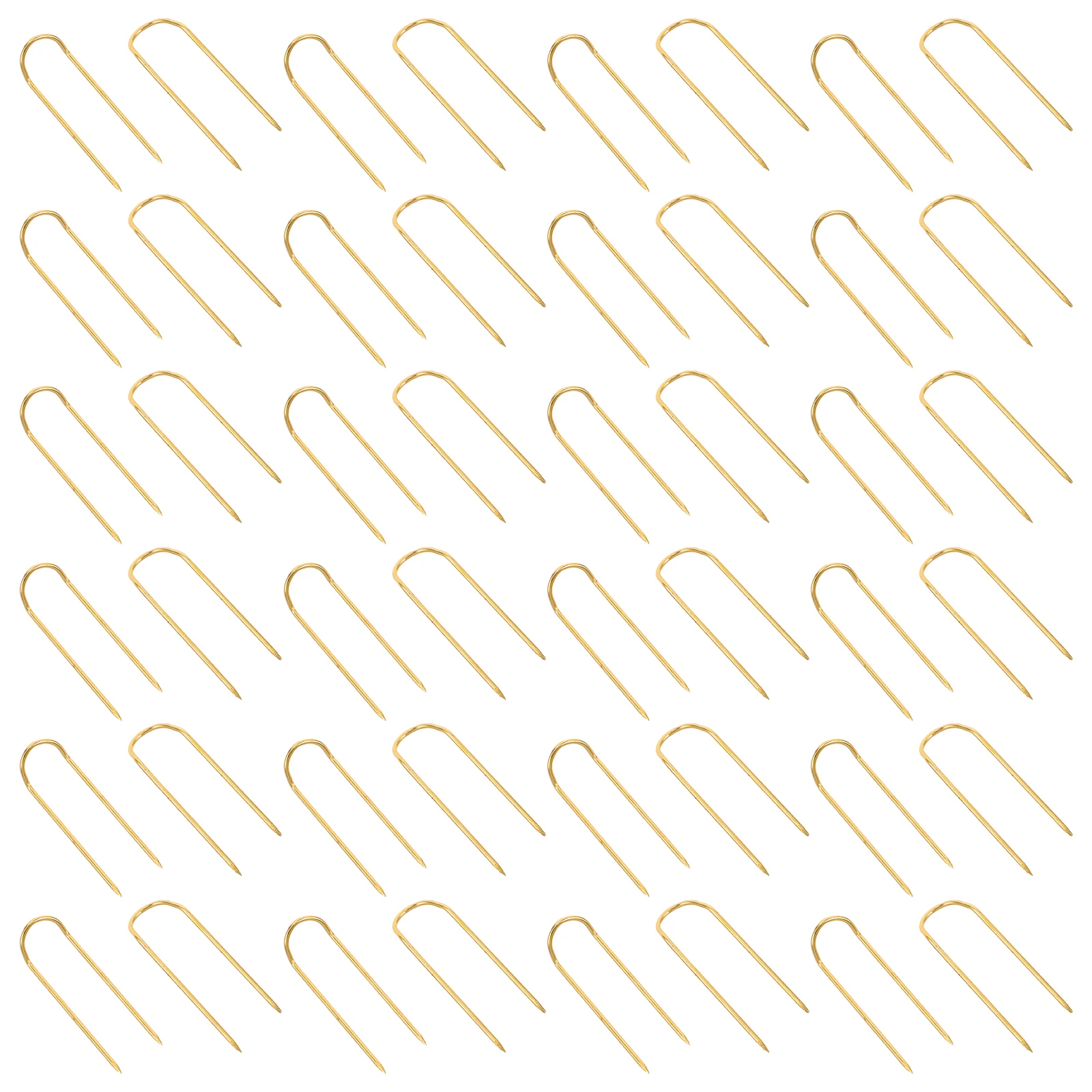 

100Pcs Golden U Shaped Positioning Needles Double Pointed for Sewing Quilting DIY Craft Home Decoration Projects