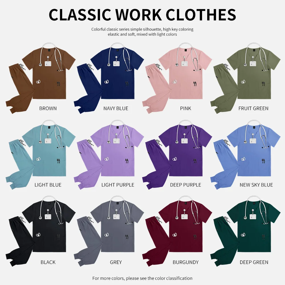 手術室医療スーツ美容スパ作業服女性ナース制服スクラブジョガーセットヘルスケア作業服看護制服