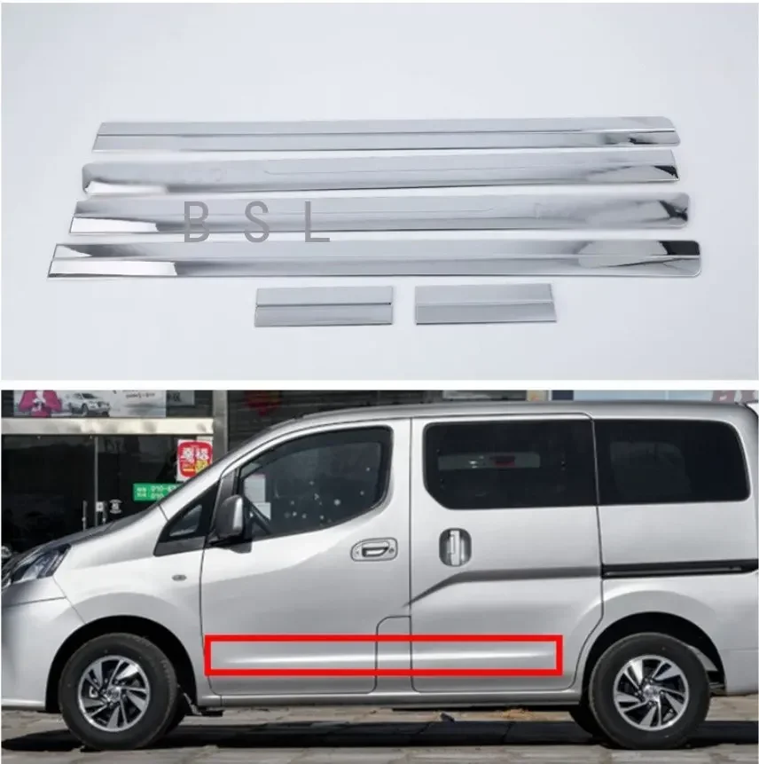 

Для Nissan nv200 2018 Стайлинг автомобиля ABS хромированные боковые молдинги боковые двери Украшение
