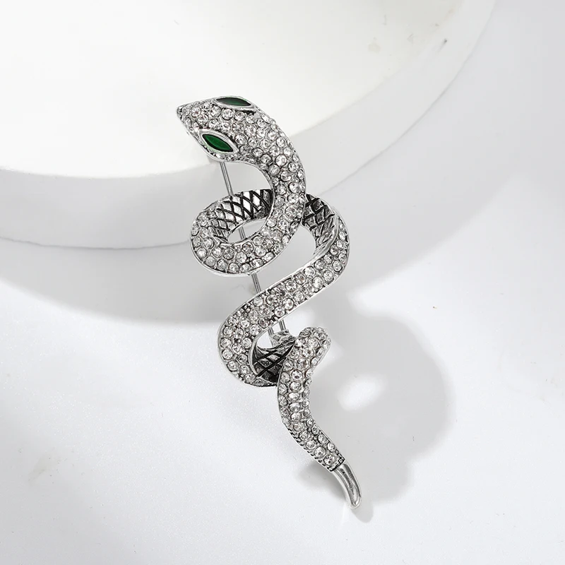 

Wuli&baby Vintage Rhinestone Snake Brooches For Women Unisex Cute Animal Party Casual Brooches Pins Gifts