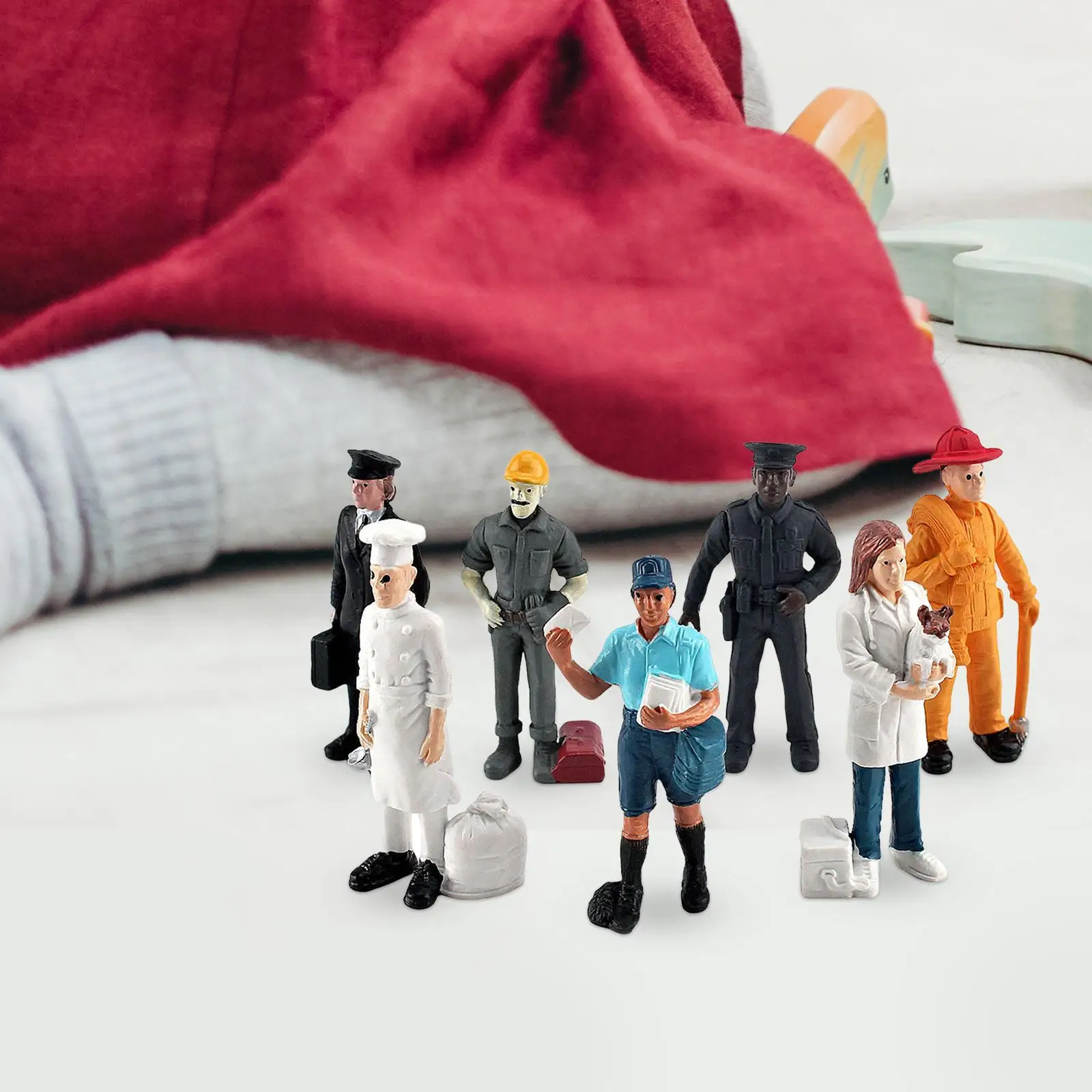 Multicolor Miniature People Figurines Action Figure Dollhouse Model for Children Diorama Pretend Play Sand Table Home Decor