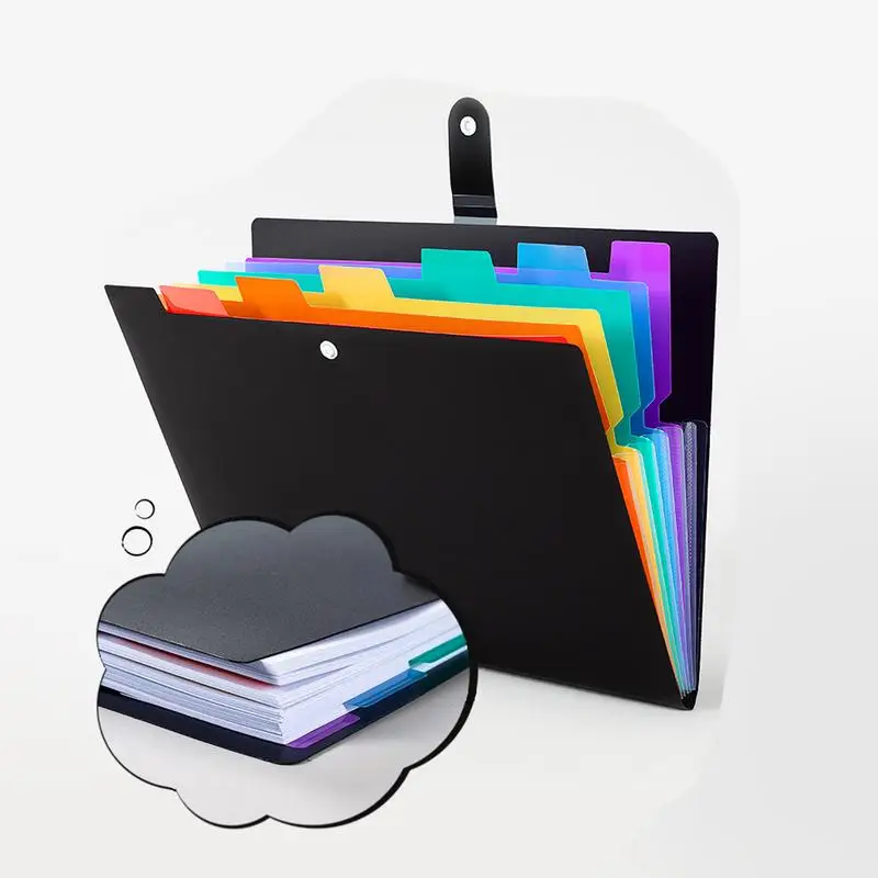 Expandable File Folder Fashion Accordion File Organizer With 7 Pockets And Colorful Labels Waterproof Large Paper Document