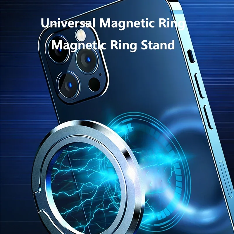 

Magnetic Cell Phone Ring Holder Mobile Phone Bracket Removable Cell Phone Grip Kickstand for iPhone MagSafe Samsung Xiaomi 2026