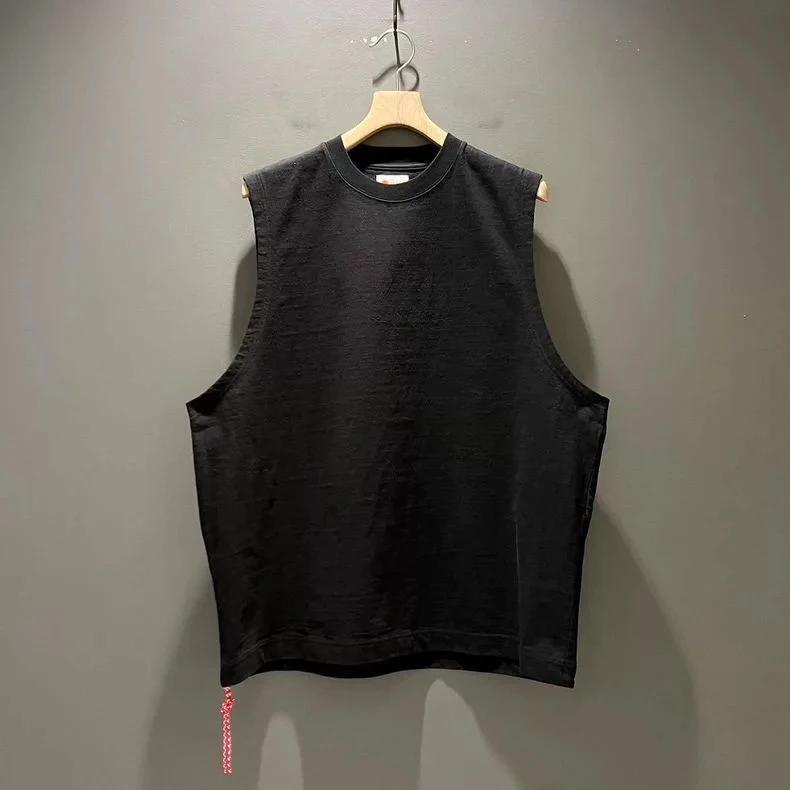 

Свободная футболка с жилетом Spor Red Rope Svel для мужчин, летняя молодежная модная круглая футболка Ne Sweaa, повседневная одежда